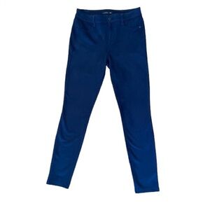 Level 99 Vegan Faux Suede Skinny Pants in Deep Navy Blue Color Size 28